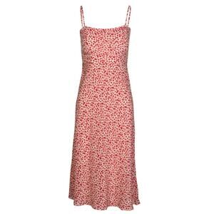 Realisation Par Red Floral The Amelia Midi Dress Size Large